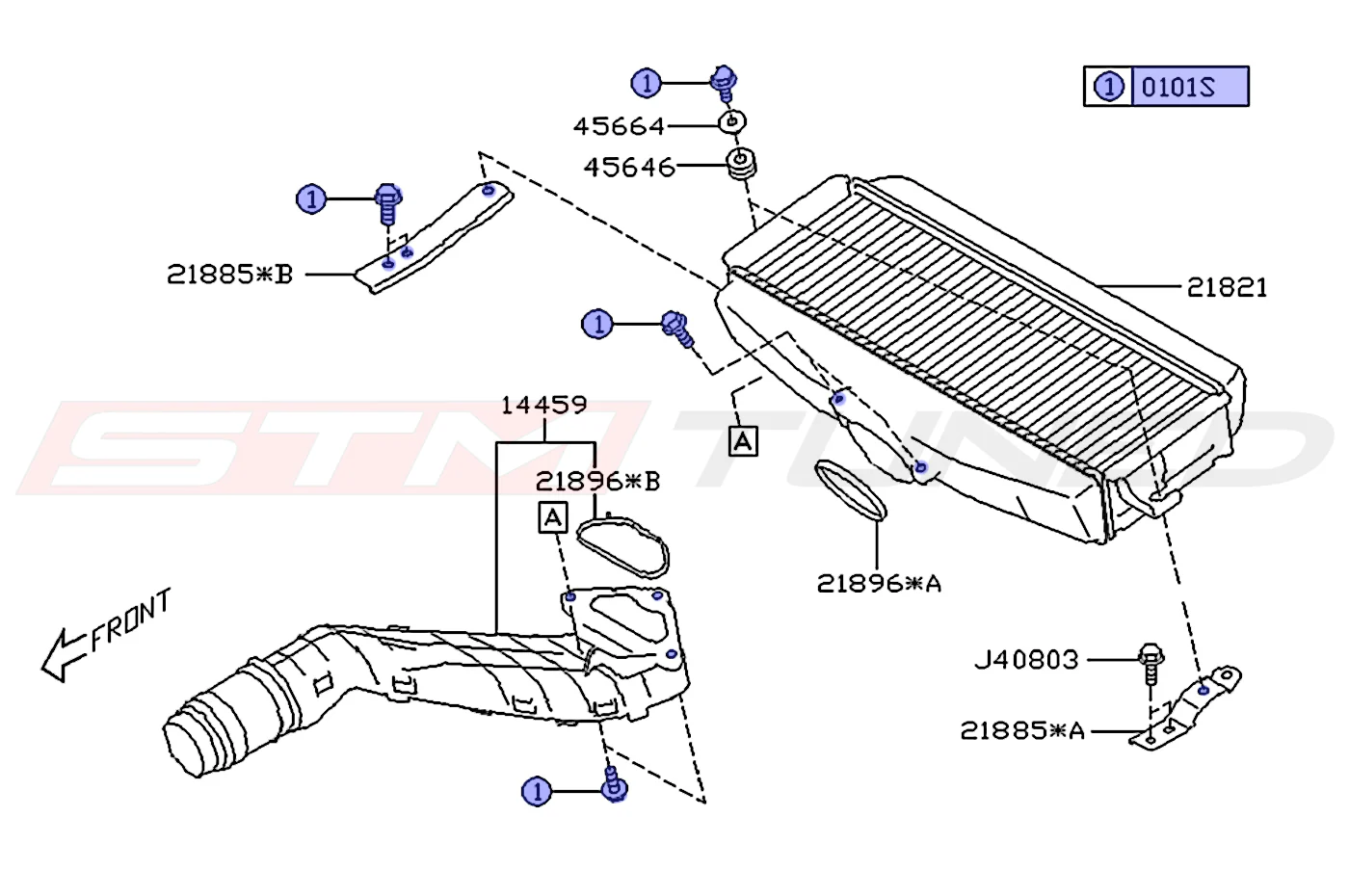 Subaru OEM Intercooler/Charge Pipe Bolt for 2022+ WRX (010108300) - Image 2