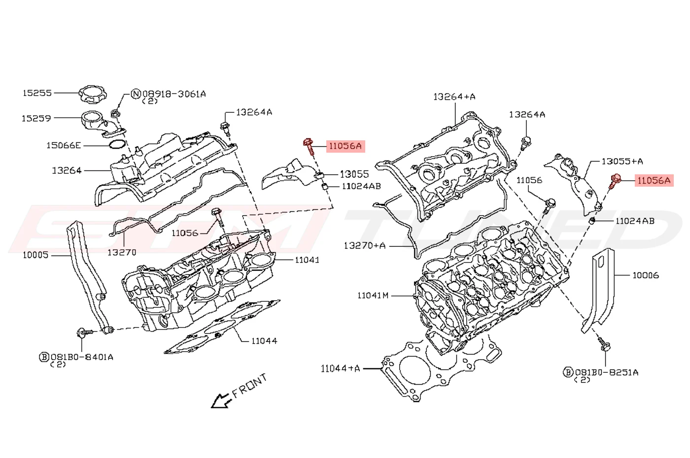 Nissan OEM Cam Sensor Cover Bolt for R35 GTR (01125-E6041) - Image 2
