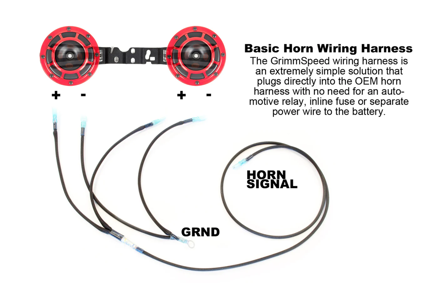 GrimmSpeed Hella Horns Wiring Harness for 02-14 WRX/STi (040005) - Image 3