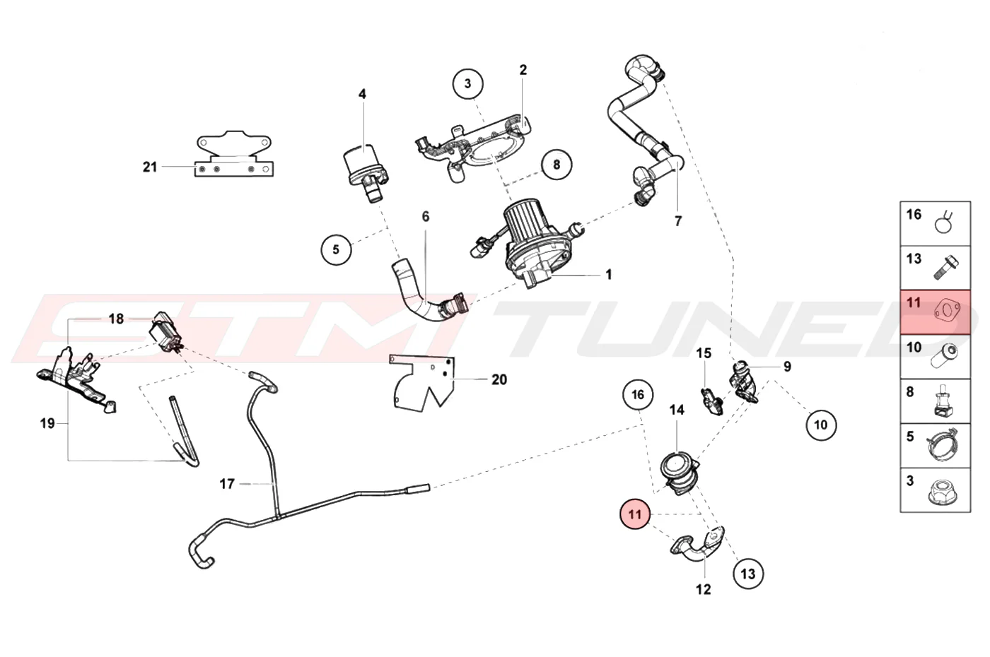 Audi OEM Air Pump Gasket for R8 Huracan Gallardo (06A131120D) - Image 4