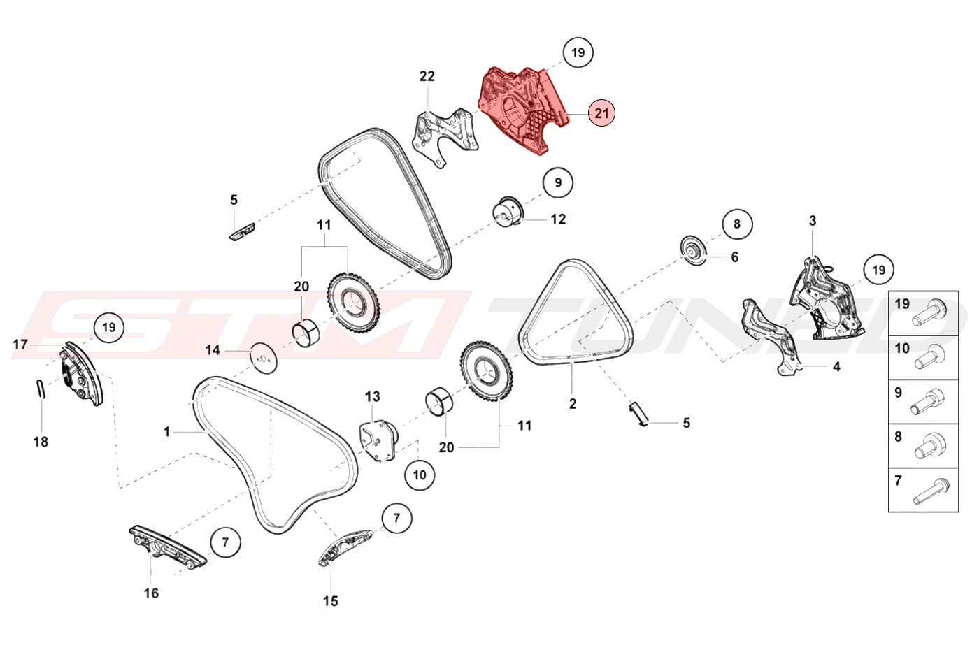 OEM Audi Timing Chain Tensioner Upper LH for 17+ R8 Huracan (079109218AB) - Image 7