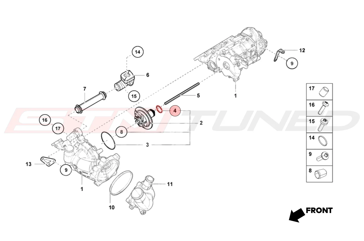 Audi OEM Water Pump O-Ring Seal for V10 R8 Huracan (07L115315) - Image 4