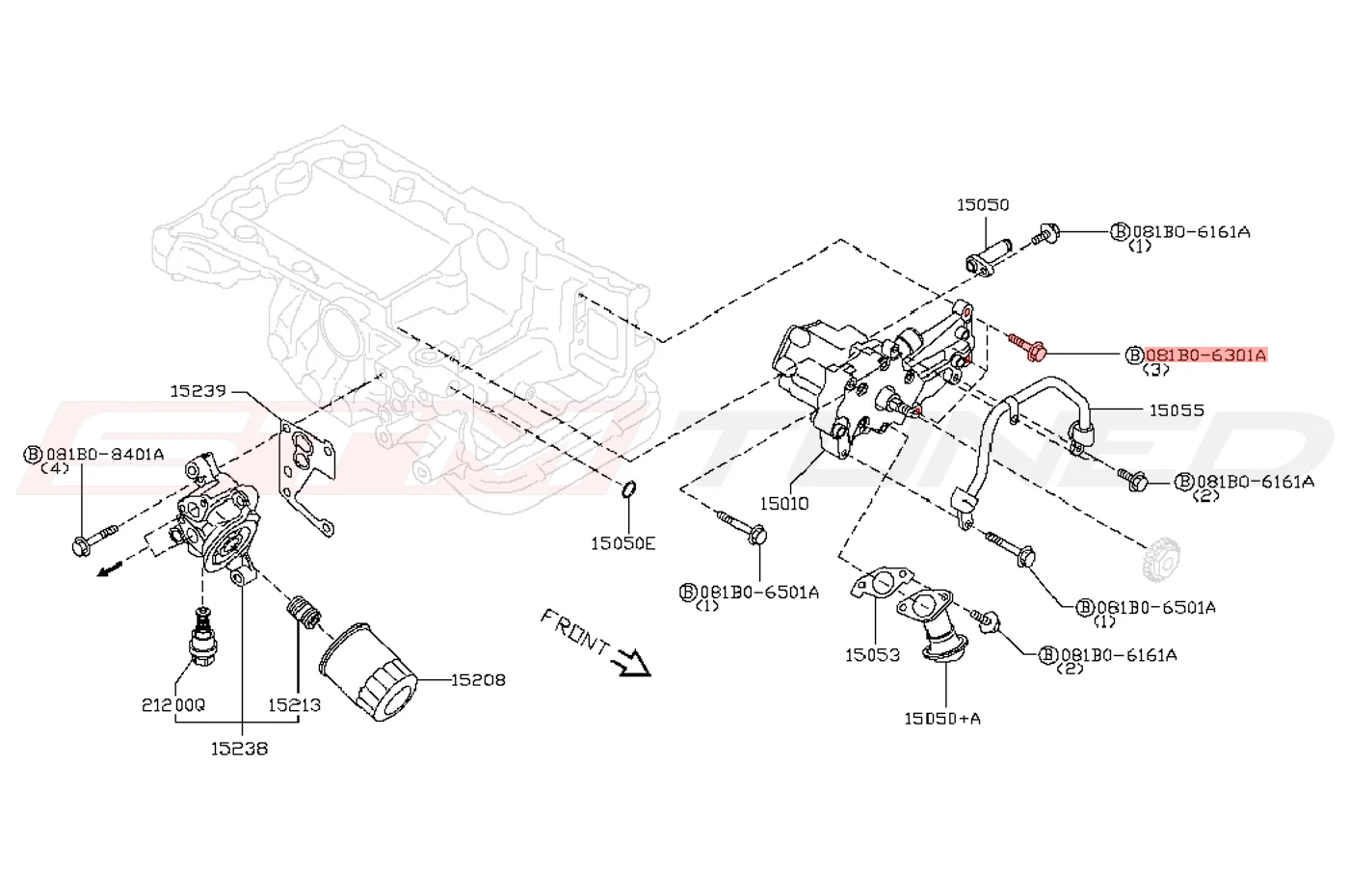 Nissan OEM Engine Oil Pump Bolt for R35 GTR (081B0-6301A) - Image 2