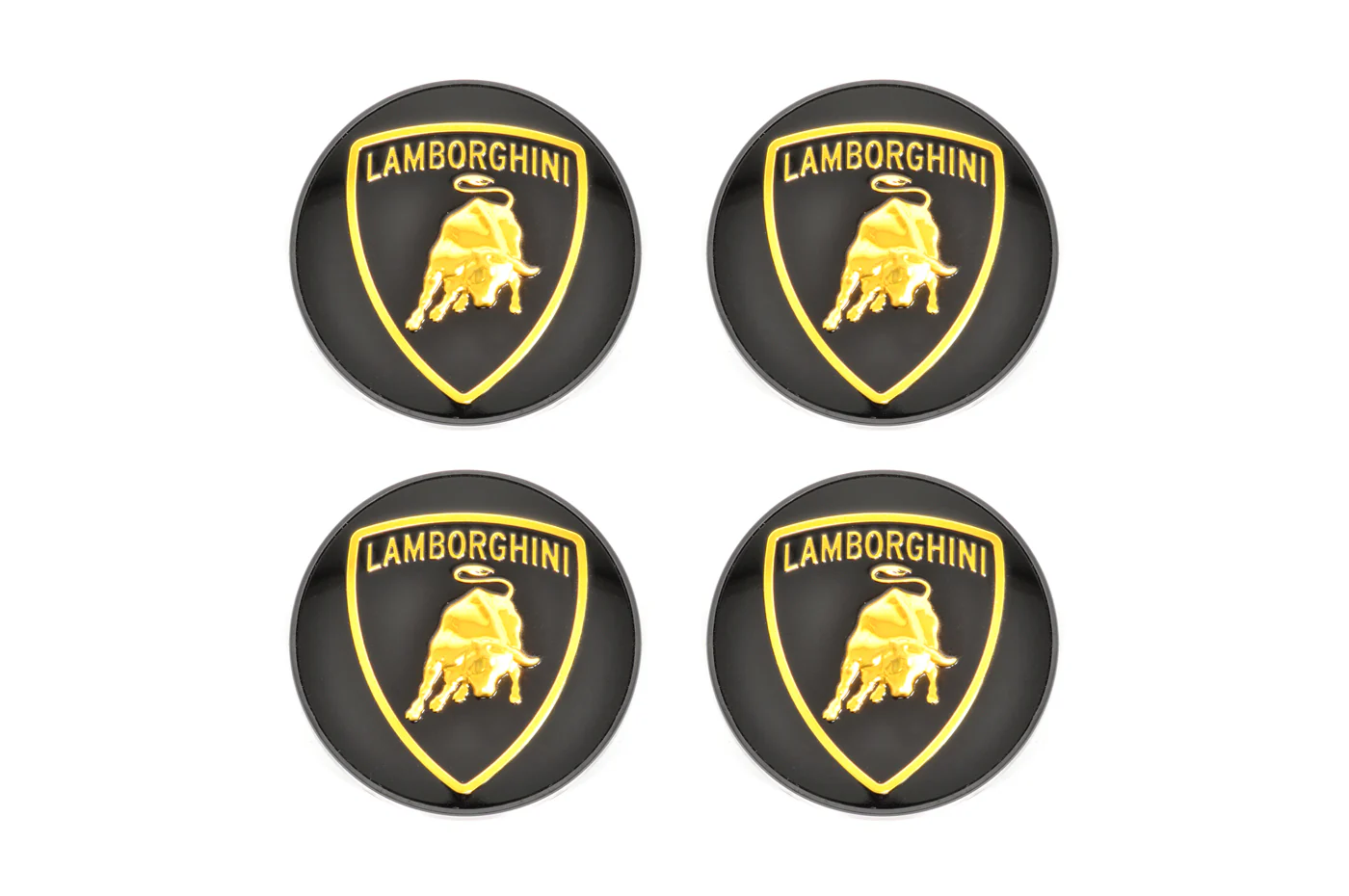 Lamborghini OEM Center Cap Set Gold Bull (0R1400107)