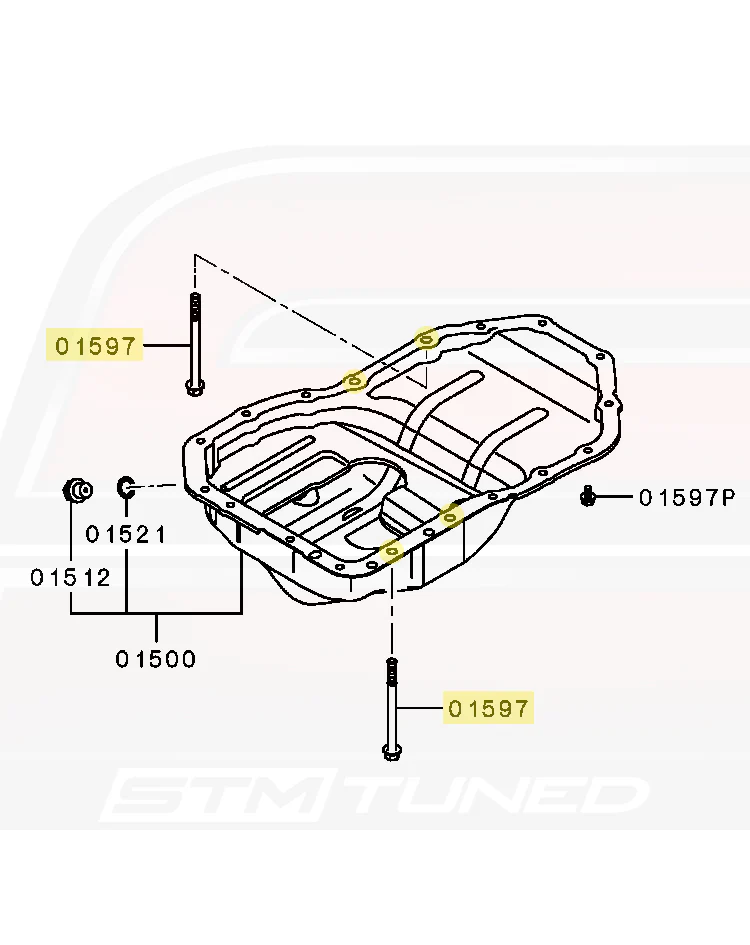 Mitsubishi OEM Long Engine Oil Pan Bolt for Evo X (1050A763) - Image 3