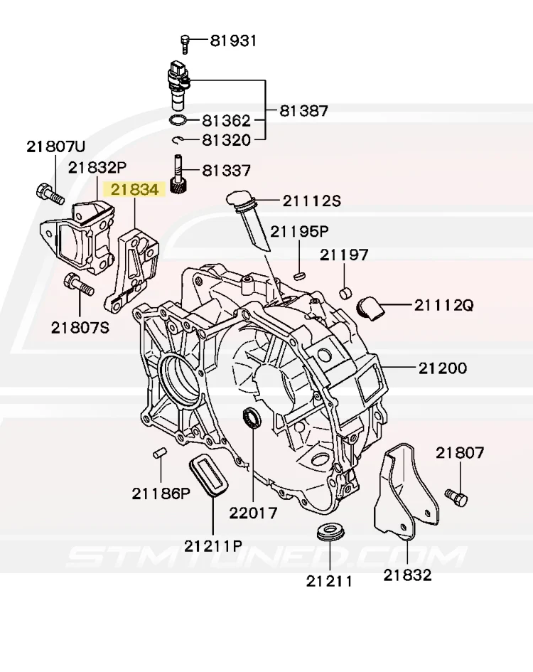 Mitsubishi OEM Transmission Mount Bracket for Evo 8/9 (1092A004) - Image 6