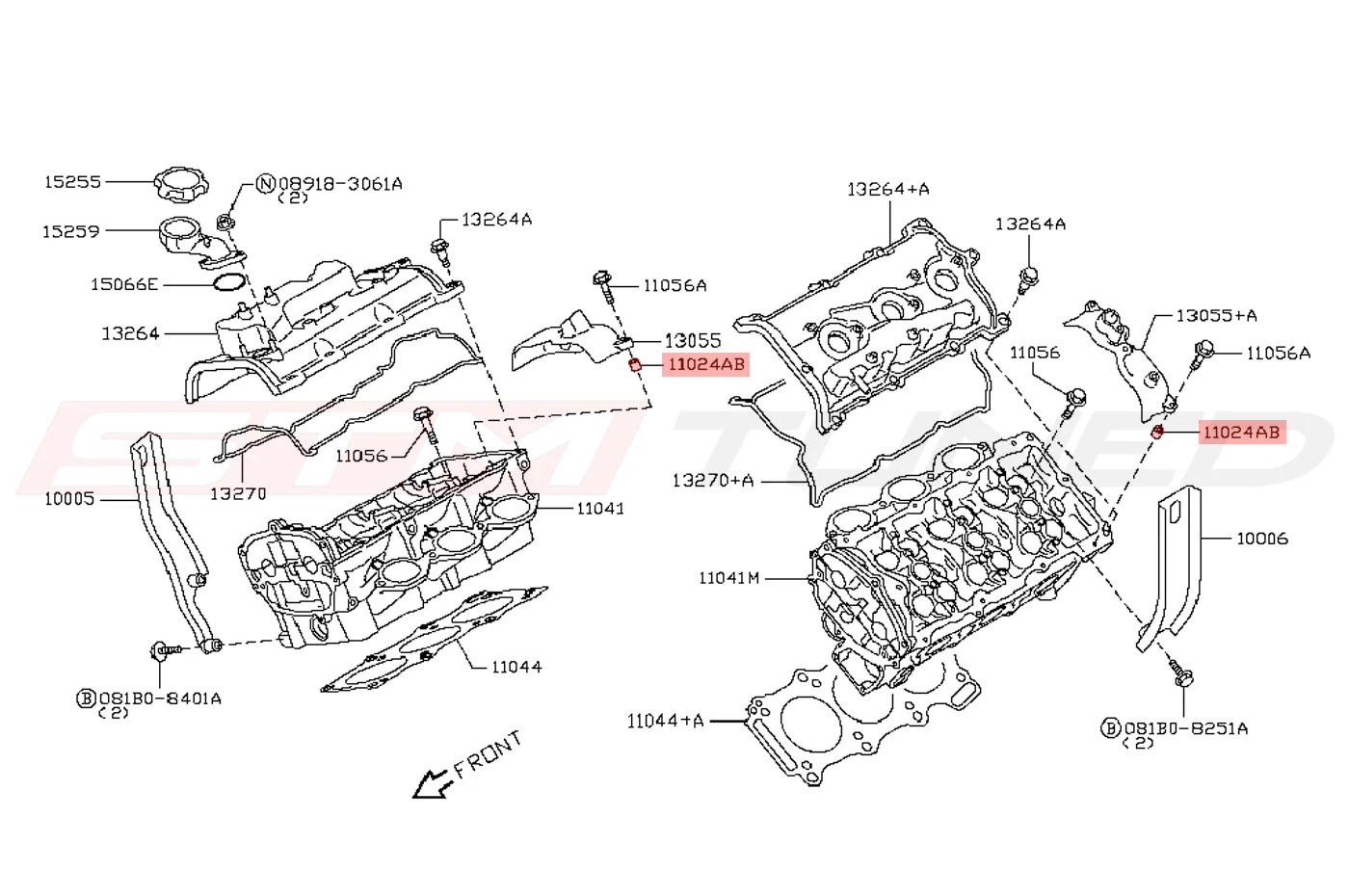 Nissan OEM Cam Sensor Cover Dowel Pin for R35 GTR (11022-31U00) - Image 2