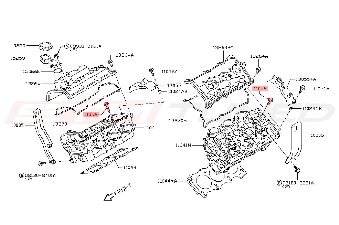 Nissan OEM Cylinder Head Bolt for R35 GTR (11056-JF01B) - Image 2