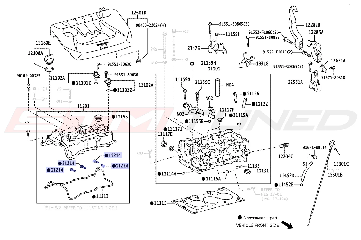 Toyota OEM Valve Cover Gasket Seal for GR Corolla (1121331080) - Image 3