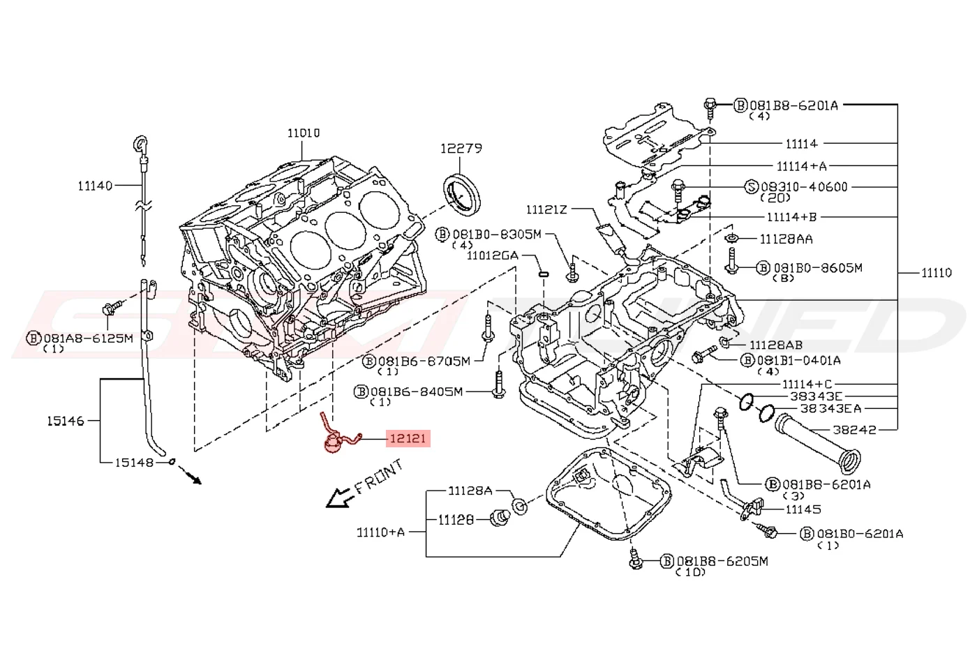 Nissan OEM Engine Oil Jet Squirter for R35 GTR (11560-JF00A) - Image 2