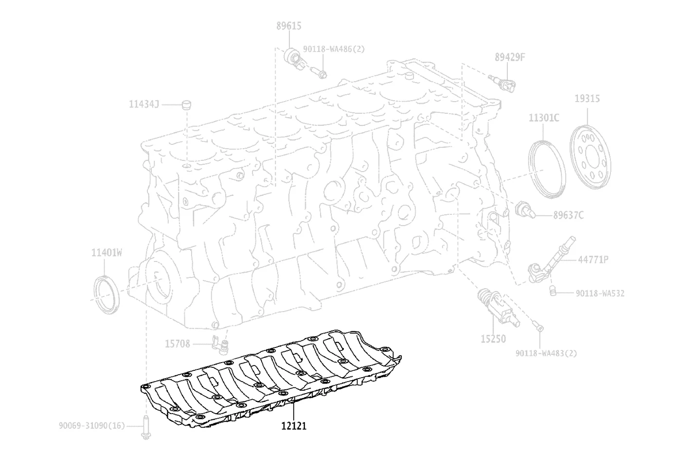 Toyota OEM Oil Baffle Plate for 2020 Supra (12121WAA02)