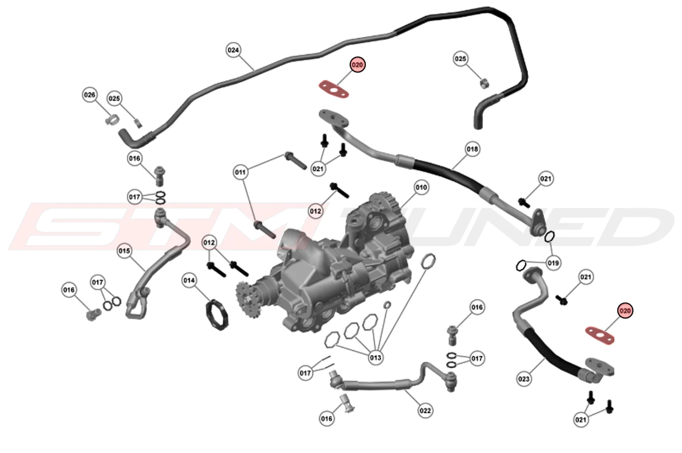 McLaren OEM Turbo Oil Return Hose Gasket for 720S (13F0825CP) - Image 2