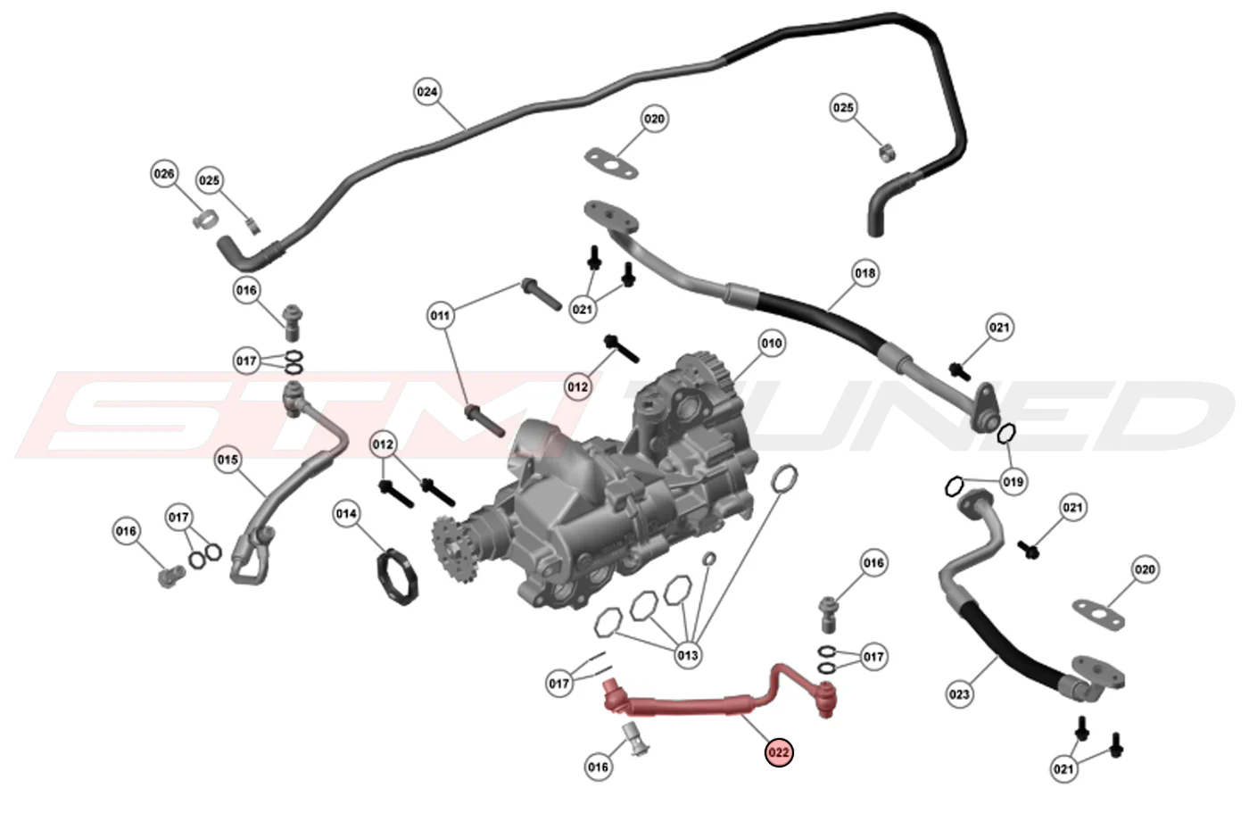 McLaren OEM Turbo Oil Feed Hose (LH) for 720S (14F0540CP) - Image 2