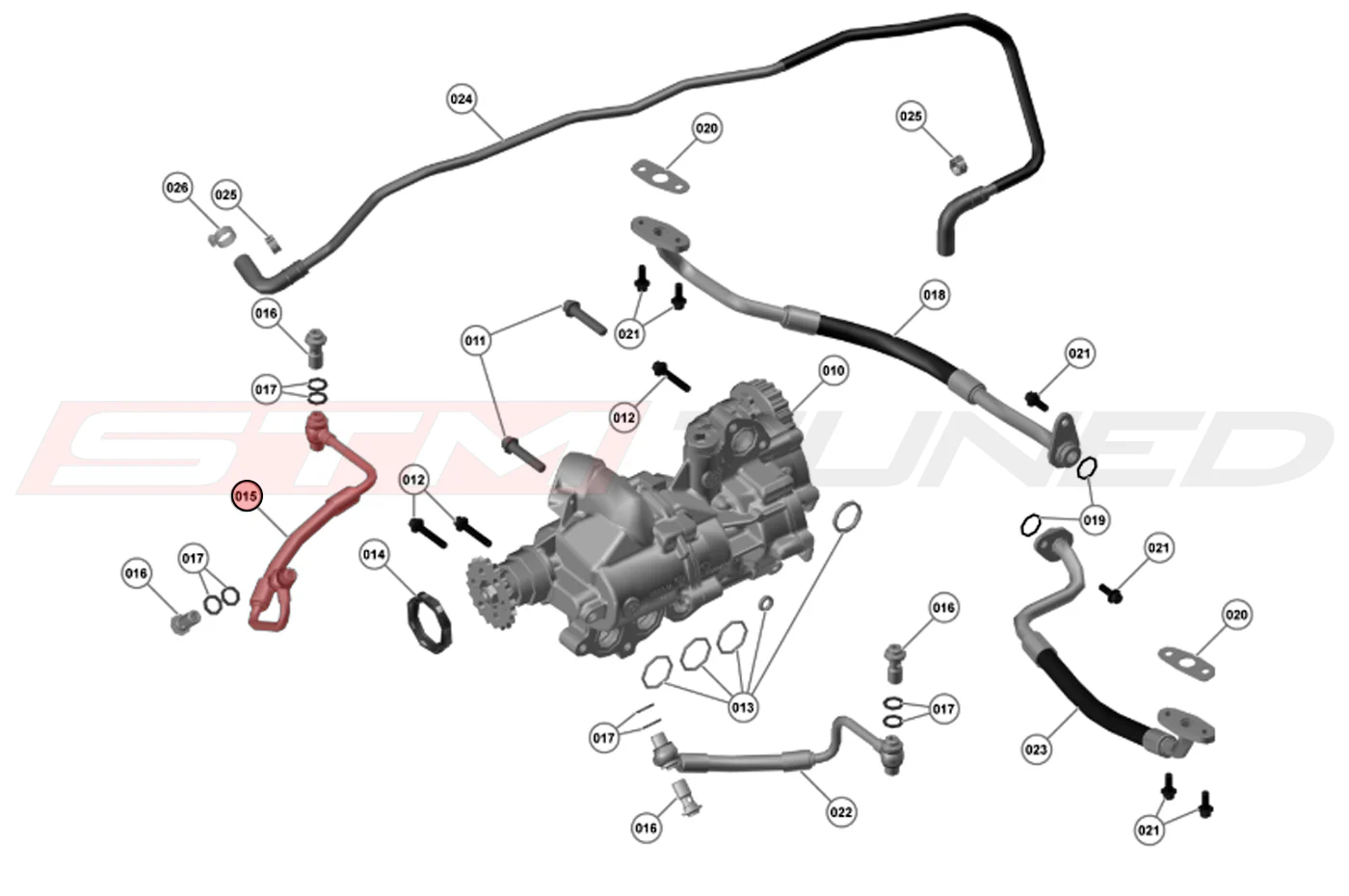 McLaren OEM Turbo Oil Feed Hose (RH) for 720S (14F0542CP) - Image 2