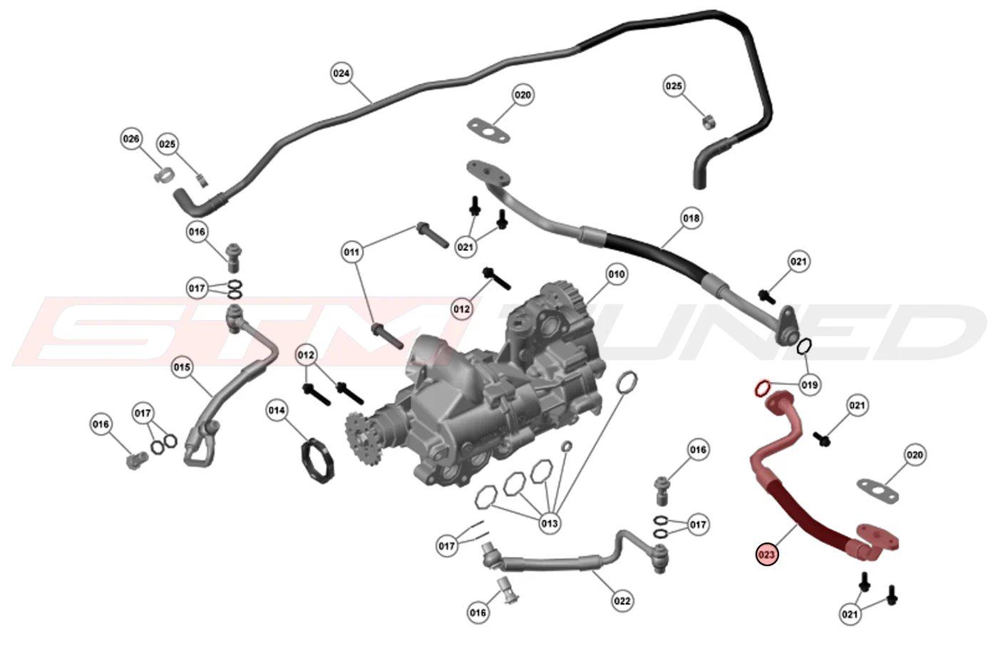 McLaren OEM Turbo Oil Return Hose (LH) for 720S (14F0827CP) - Image 2