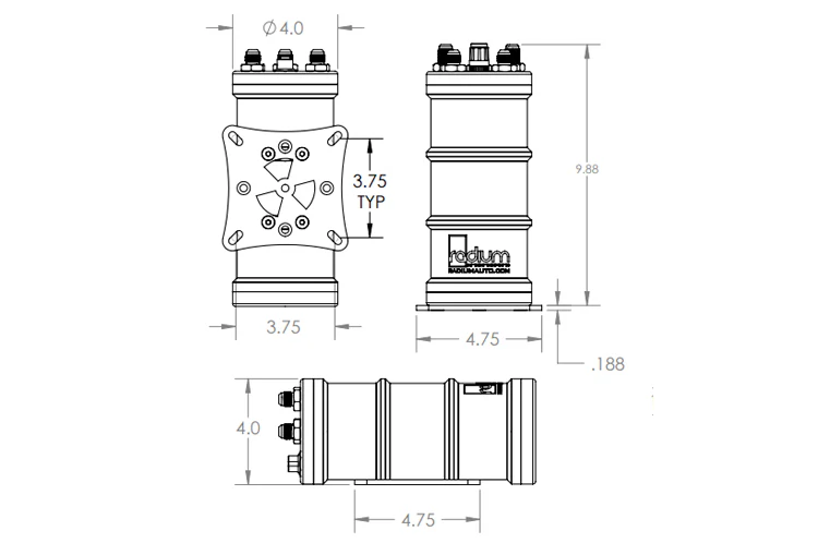 Radium FST Mounting Bracket (Wall/Floor Standard Mount) (13-0054) - Image 3