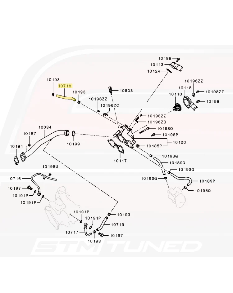 Mitsubishi OEM Turbo Water Feed Hose for Evo X/Ralliart (1310A591) - Image 4