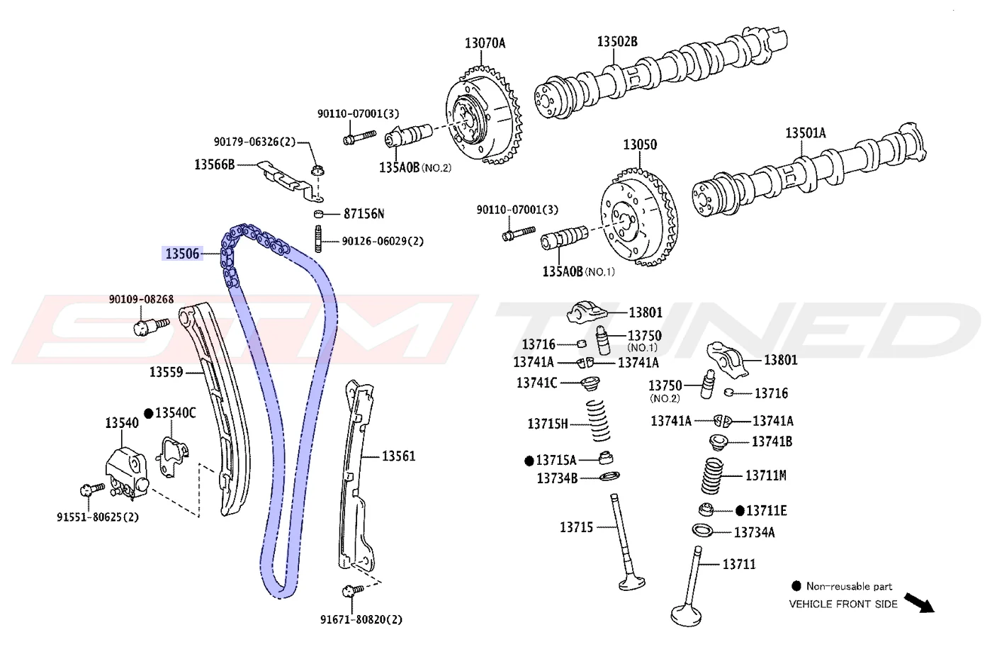 Toyota OEM Timing Chain for Corolla GR (1350618010) - Image 2