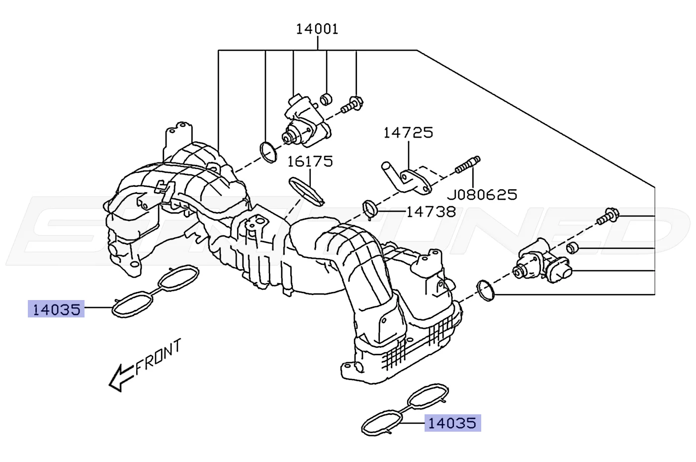 Subaru OEM Intake Manifold to Head Gasket for 2022+ WRX (14035AA810) - Image 4