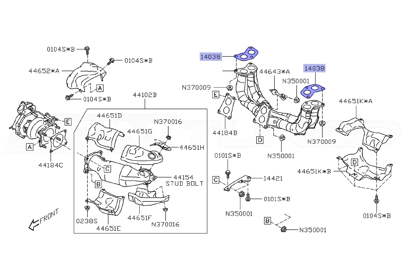 Subaru OEM Exhaust Manifold to Head Gasket for 2015-2022+ WRX (14038AA051) - Image 5