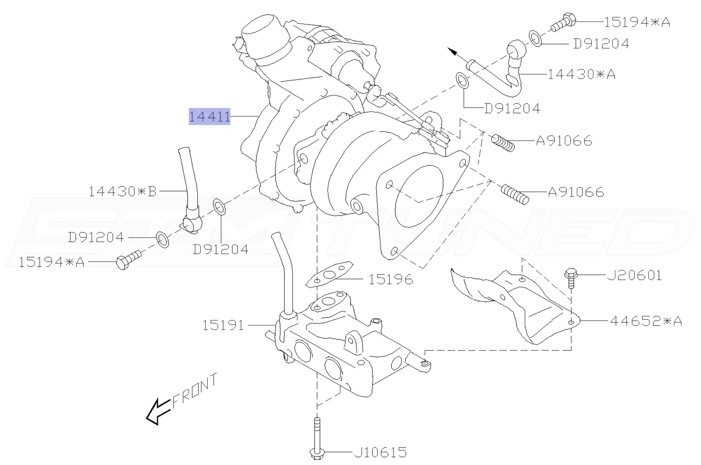 Subaru OEM Turbo for 2022+ WRX (14411AB000) - Image 2