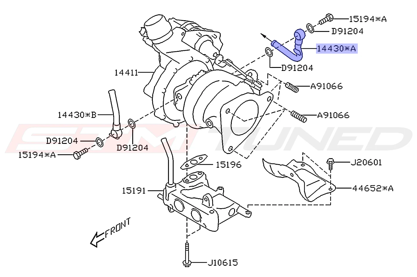 Subaru OEM Turbo Water Pipe for 2022+ WRX (14430AA290) - Image 2