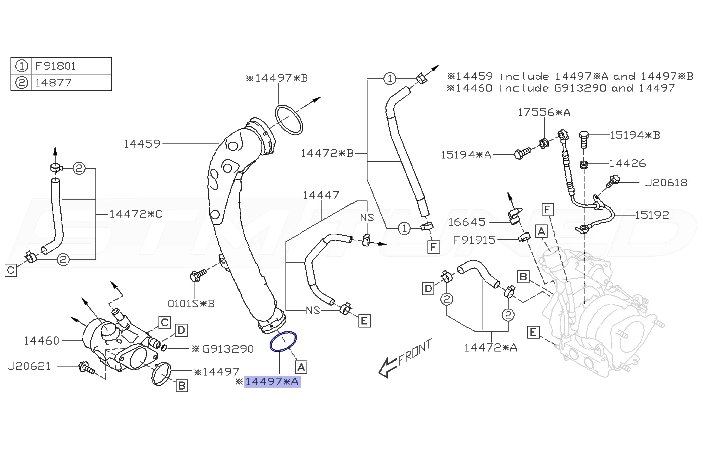 Subaru OEM Charge Pipe to Turbo Oring for 2022+ WRX (14497AA070) - Image 3