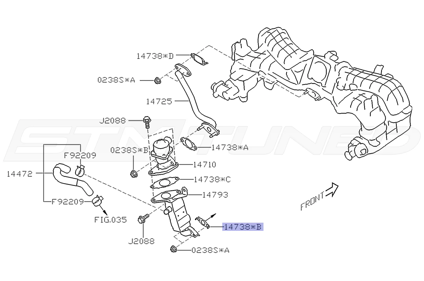 Subaru OEM EGR Gasket for 2022+ WRX (14738AA320) - Image 4