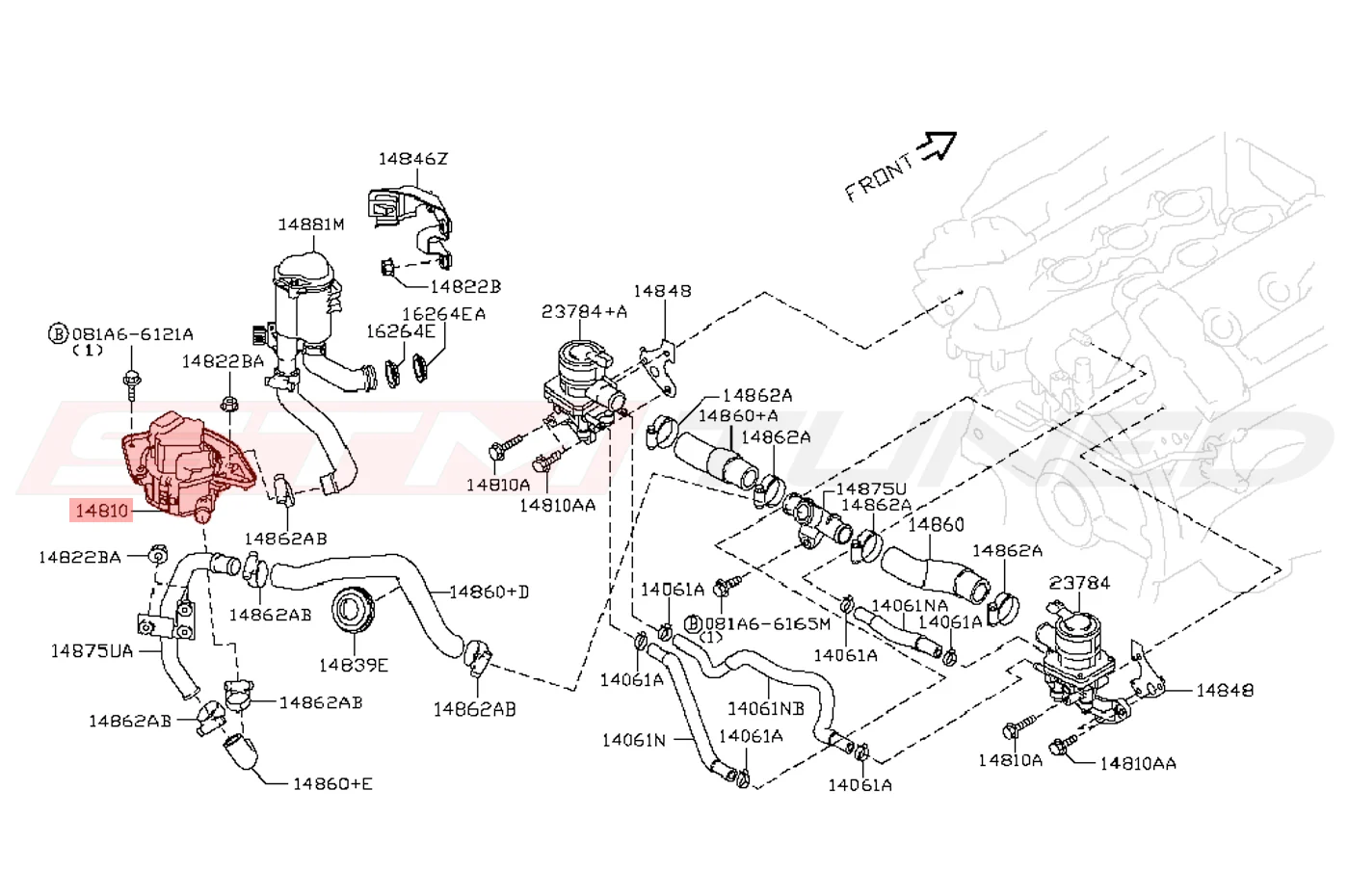 Nissan OEM Secondary Air Injection Pump for R35 GTR (14810-JF04A) - Image 2