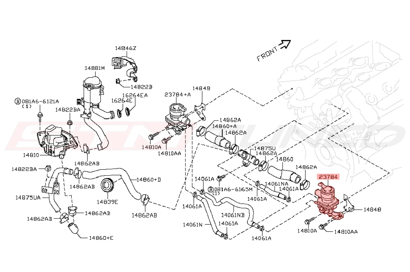 Nissan OEM Air Injection Valve Right for R35 GTR (14830-JF03A) - Image 2