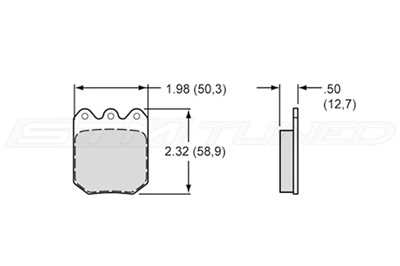 Wilwood Brake Pads BP-10 for STM Rear Drag Brake Kit (150-9764K) - Image 3