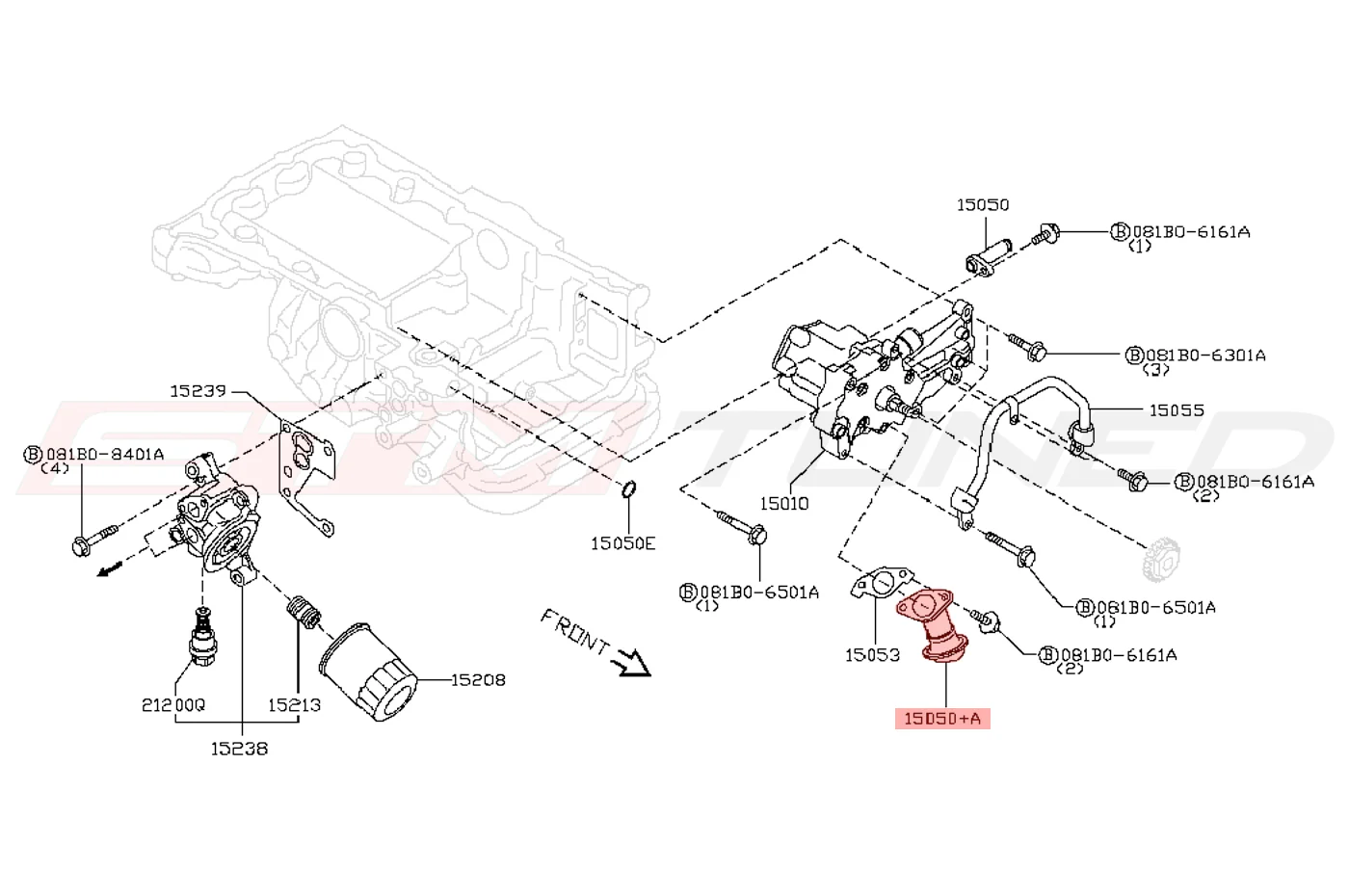 Nissan OEM Engine Oil Strainer for R35 GTR (15050-JF00A) - Image 2