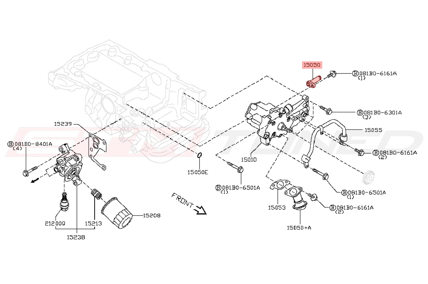 Nissan OEM Engine Oil Pump Pickup Tube for R35 GTR (15050-JF01A) - Image 2