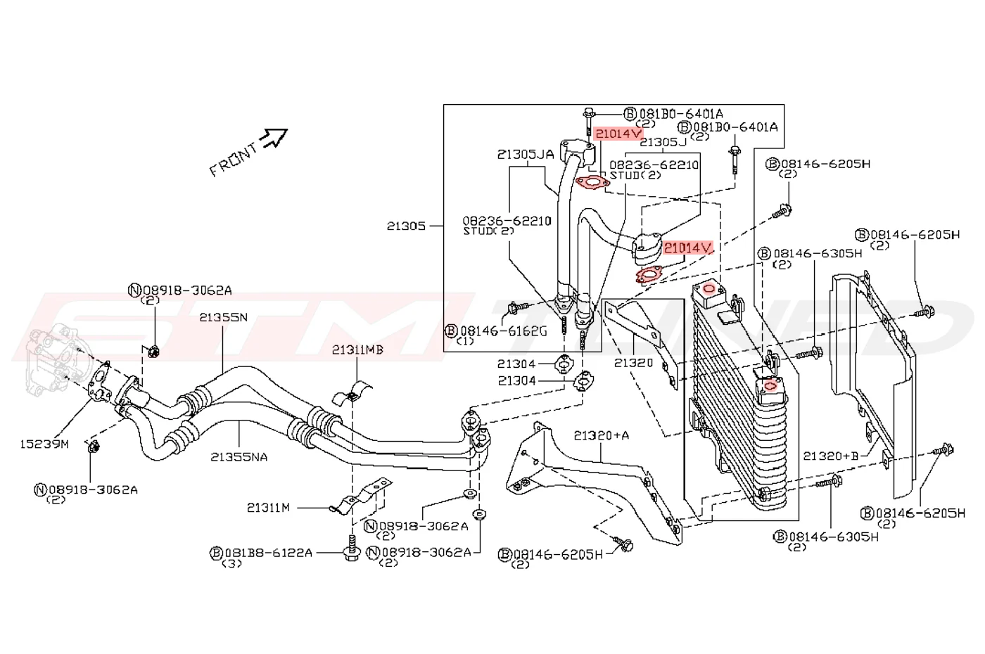 Nissan OEM Oil Cooler Gasket for R35 GTR (15066-JF00A) - Image 2