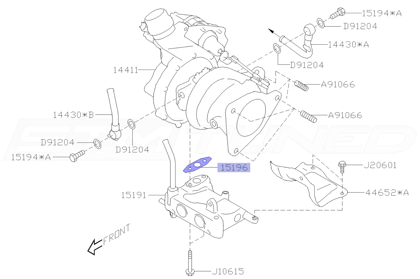 Subaru OEM Turbo Oil Drain Gasket for 2022+ WRX (15196AA141) - Image 4