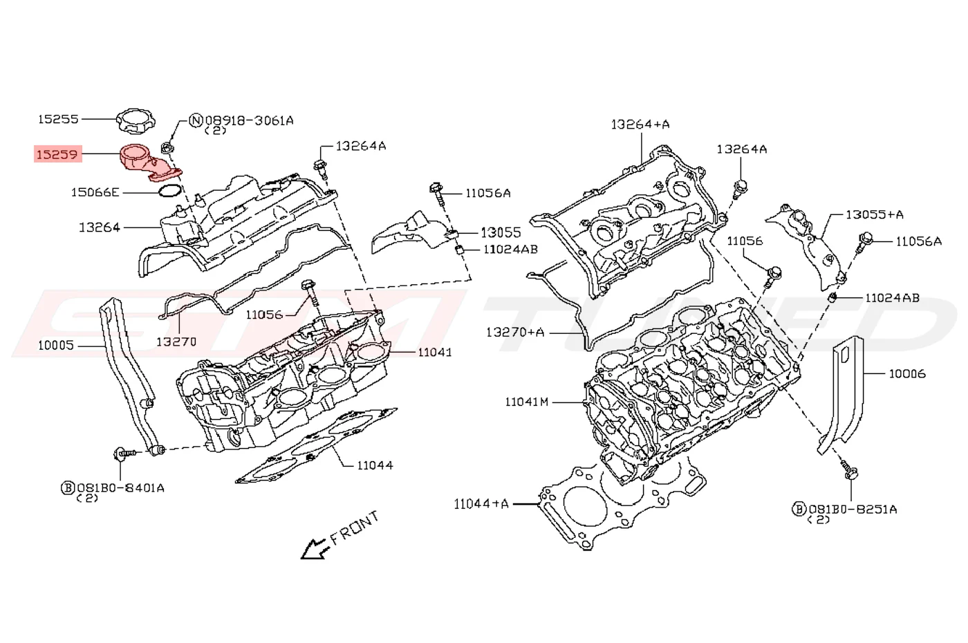 Nissan OEM Engine Oil Filler Tube for R35 GTR (15259-JF00A) - Image 2