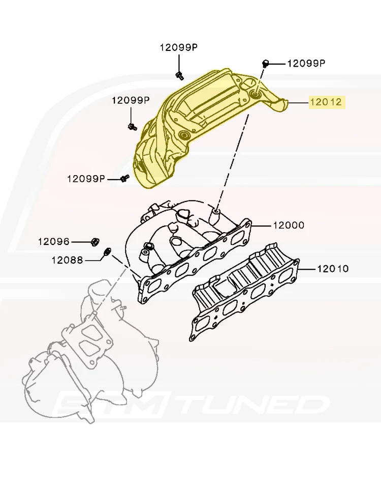 Mitsubishi OEM Exhaust Manifold Cover for Evo X (1555A518) - Image 4