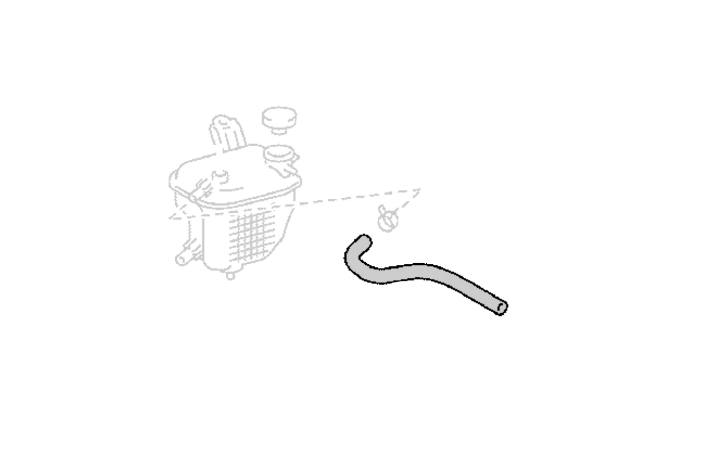 Toyota OEM Coolant Reservoir Upper Hose for GR Corolla (1626418030)