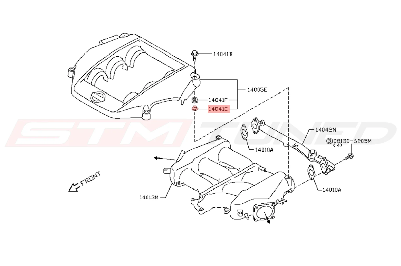 Nissan OEM Intake Manifold Engine Cover Retainer for R35 GTR 370Z 350Z (16566-JK20A) - Image 2