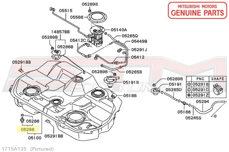 Mitsubishi OEM Fuel Tank Drain Plug for Evo 4-9 (1715A135) - Image 3