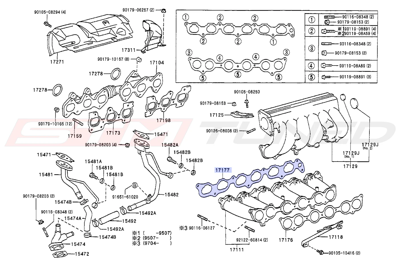 Toyota OEM Intake Manifold Gasket for MK4 Supra (1717746031) - Image 3