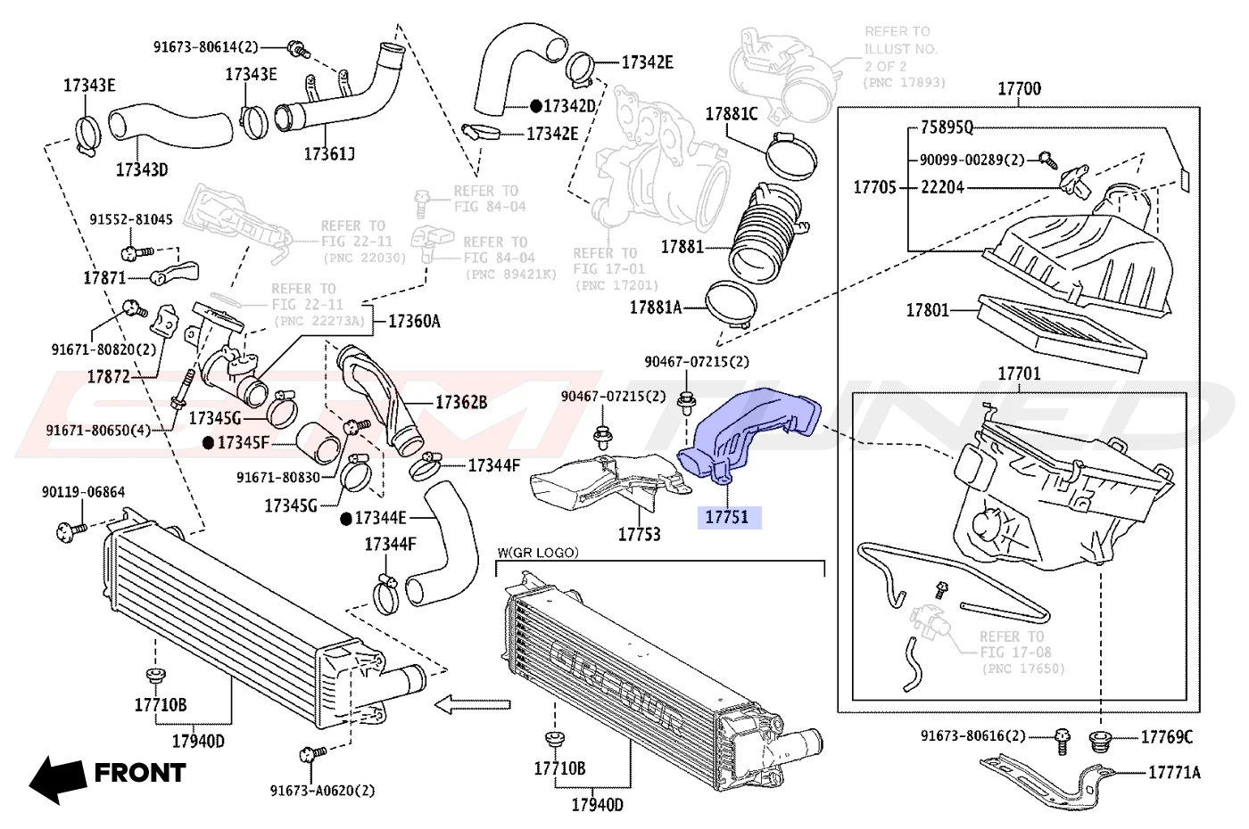 Toyota OEM Intake Air Inlet for 2023+ Corolla GR (1775118010) - Image 3