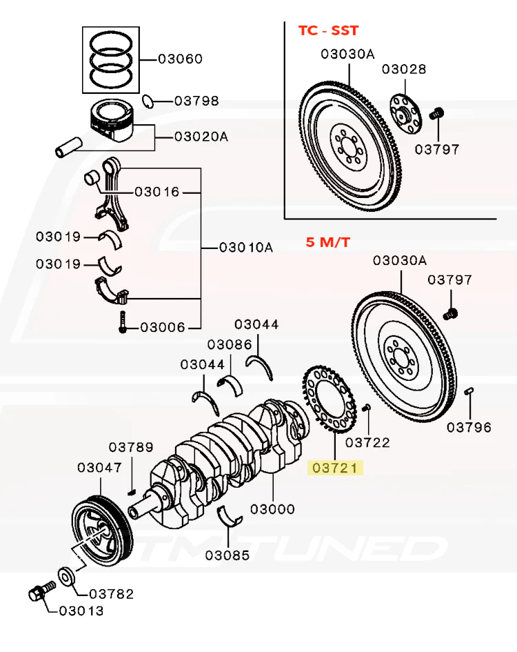 Mitsubishi OEM Crankshaft Sensing Ring for Evo X (1865A100) - Image 5