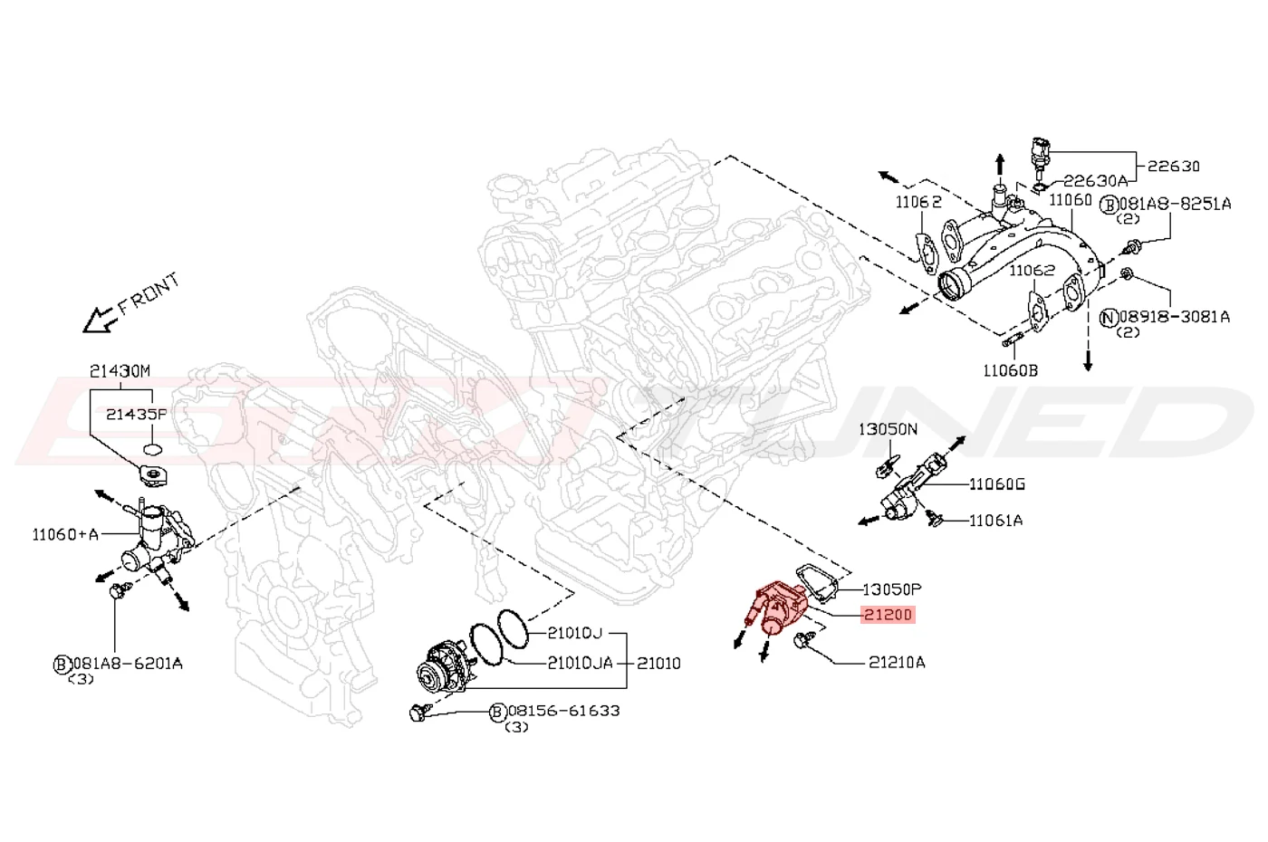 Nissan OEM Thermostat Housing for R35 GTR - Image 2