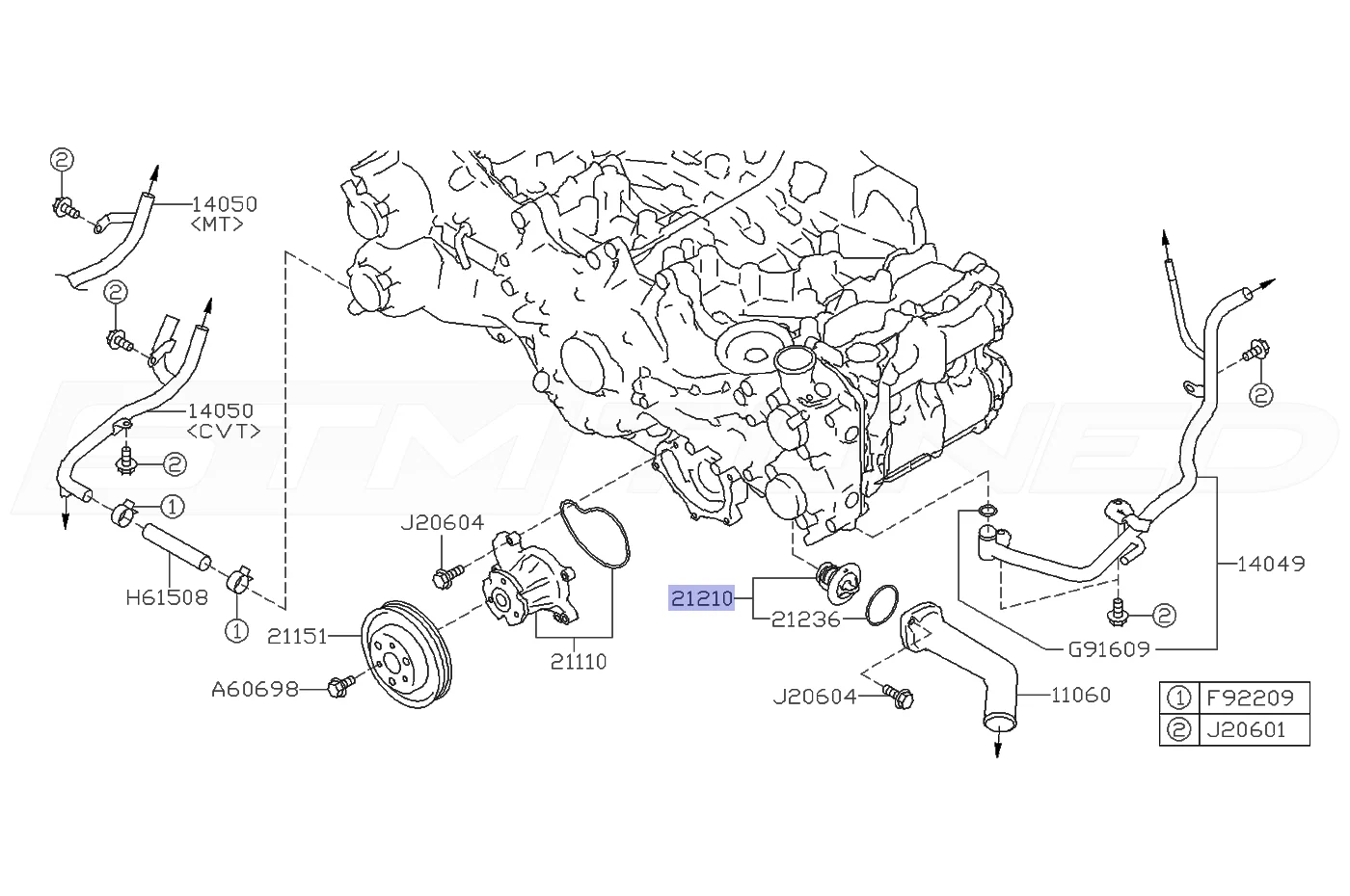 Subaru OEM Thermostat for 2015-2022+ WRX (21210AA221) - Image 2