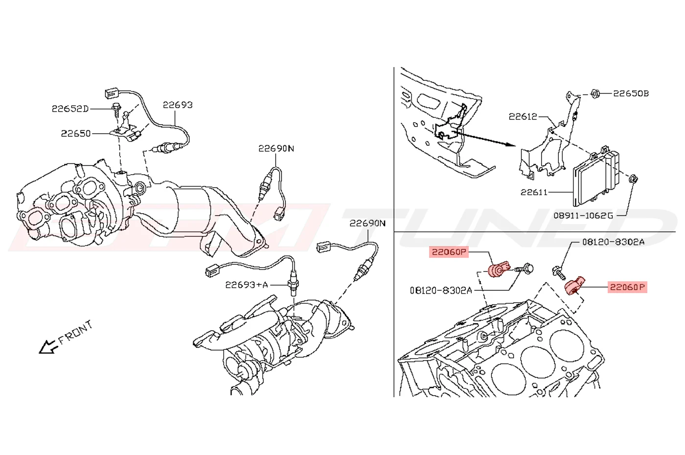 Nissan OEM Knock Sensor for R35 GTR (22060-JK20A) - Image 2