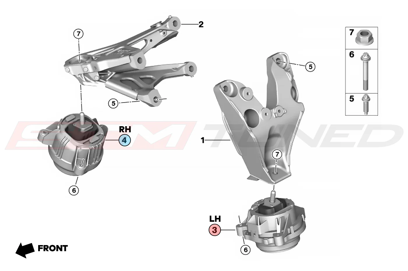BMW OEM Engine Mount for F8X M2/M3/M4 - Image 2