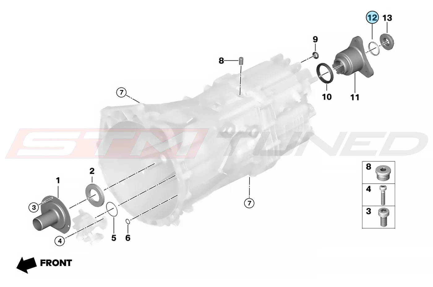 BMW OEM Output Shaft Flange Seal for M/T F8X G8X M2/M3/M4 (23128609221) - Image 2