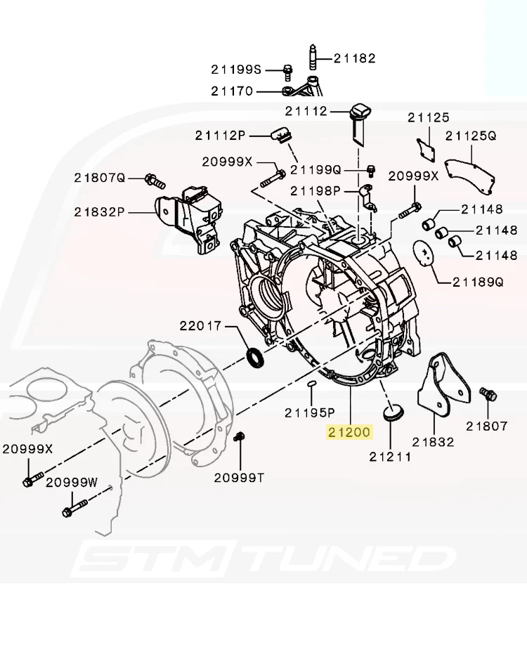 Mitsubishi OEM Clutch Housing for Evo X (2315A070) - Image 7