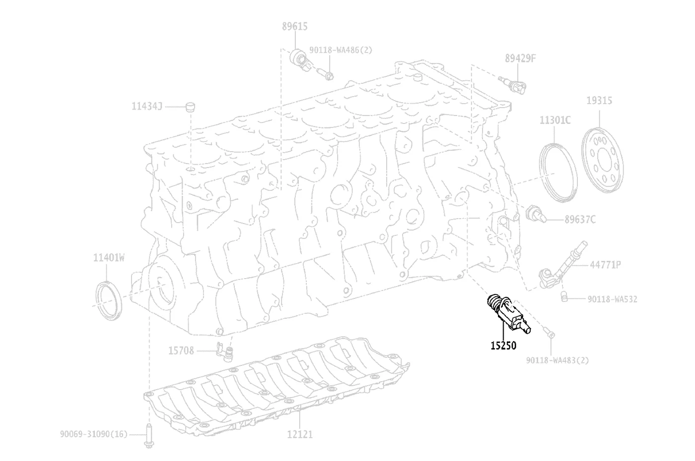 Toyota OEM Oil Pressure Valve for 2020 Supra (23950WAA01)